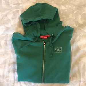 Supreme green zip up